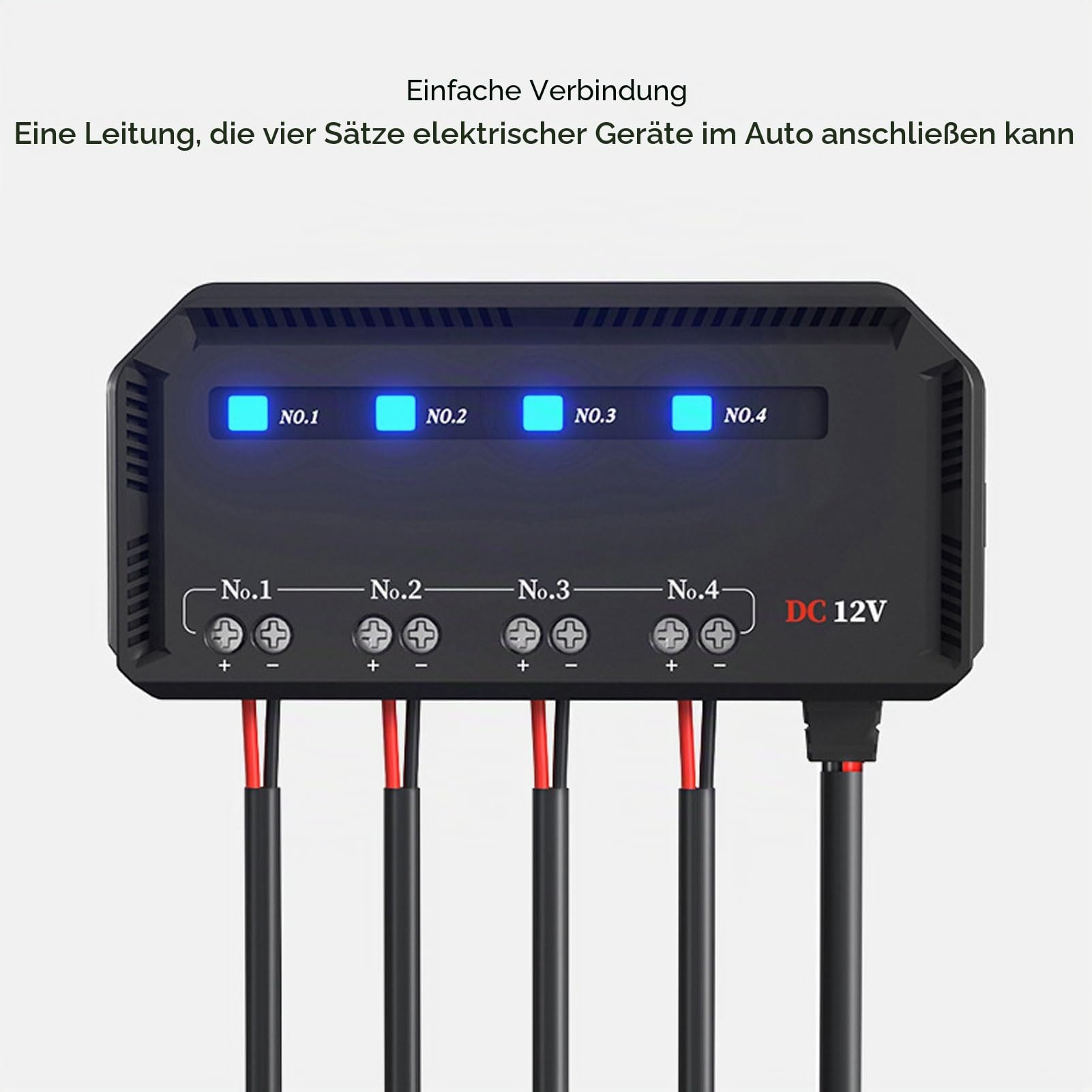 12-V-Motorrad-Sicherungsblock, 20-A-Sicherungs- und Relaiskasten-Kit mit LED-Anzeigeleuchte Schnellverdrahtungs-Sicherungskasten für Motorrädern, Autos und 12-V-Elektrofahrzeugen Installiert Werden