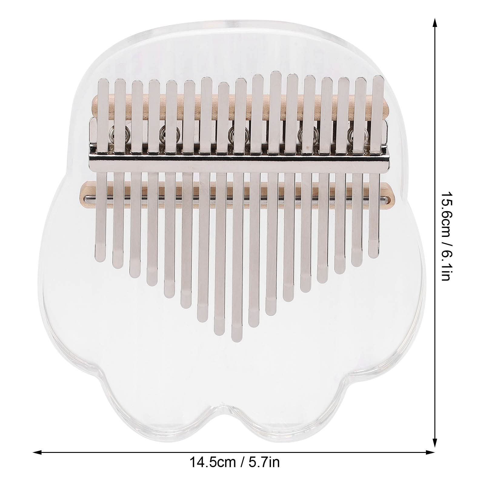 Kalimba de 17 tonos, piano de pulgar acrílico, sonido único, regalo para principiantes, instrumentos de ocio al aire libre M-1S
