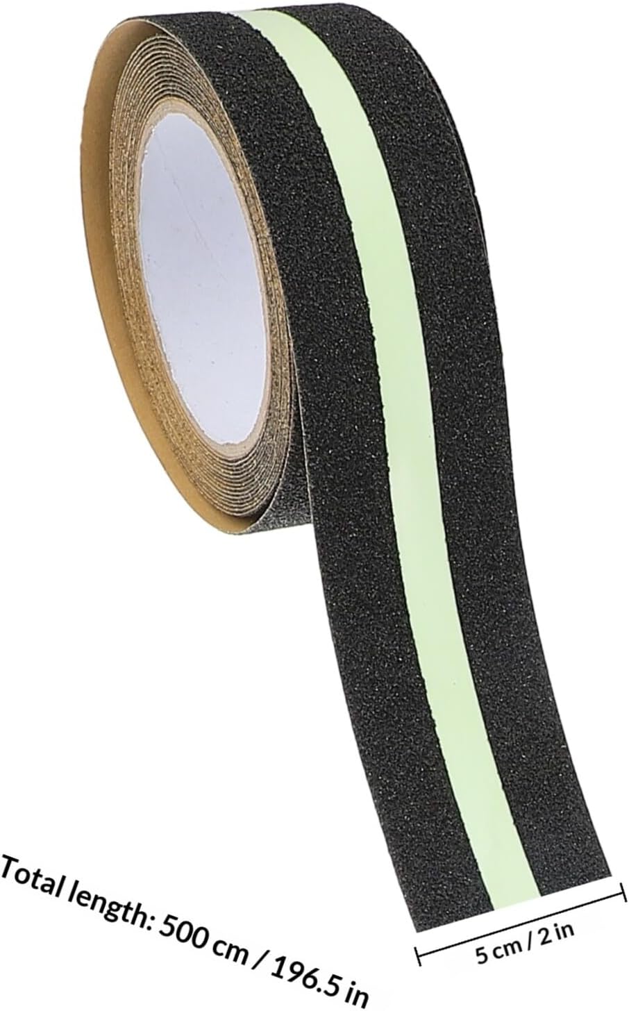 BETOOKY Glow Dark Non-slip Luminous Tape 5cm X 5m, Anti-skid Traction Grip Tape for Staircase Safety, Industrial Glowing Adhesive Strip for Steps and Walkways