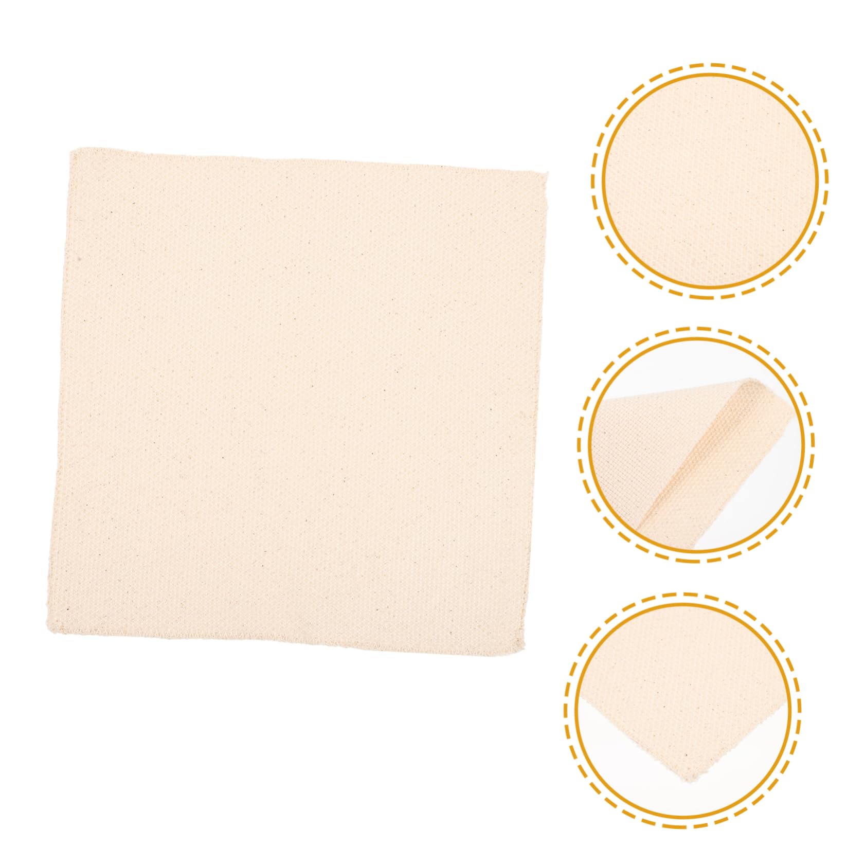 KONTONTY Embroidery Gridding Fabric Set 5 Pieces of White Cross Stitch Cloths Cotton Polyester Blend for DIY Crafts