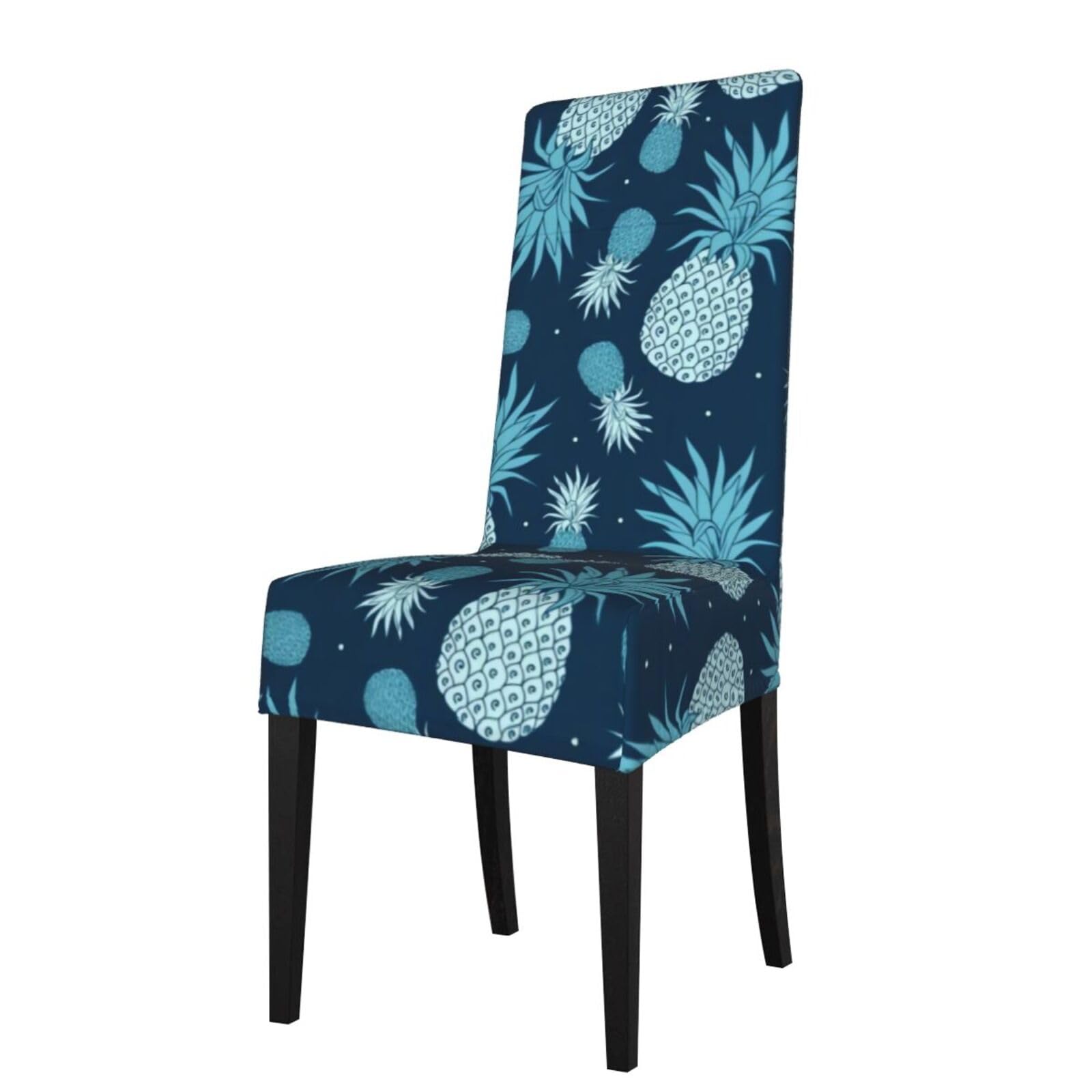 YYHHAOFA Vintage Pineapple Prints Protection Cover for Dining Chair - Stretch Slipcovers, Easy Refresh for Your Dining Room & Event Decor