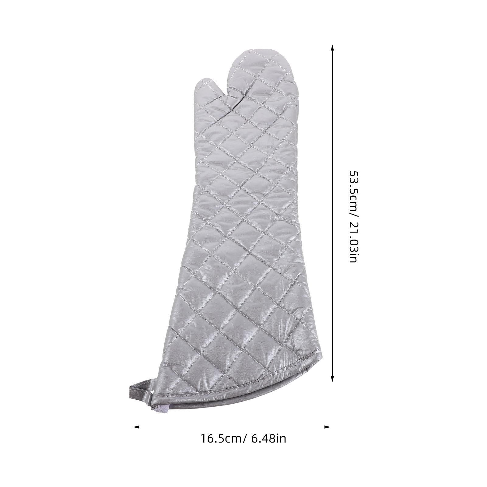 Artibetter Hitzebeständige Silberfarben aus Polyester Baumwolle Ofenhandschuhe Hitzeschutz Handschuhe Langlebig und Robust für Backen und Grillen für Mikrowelle und Ofen