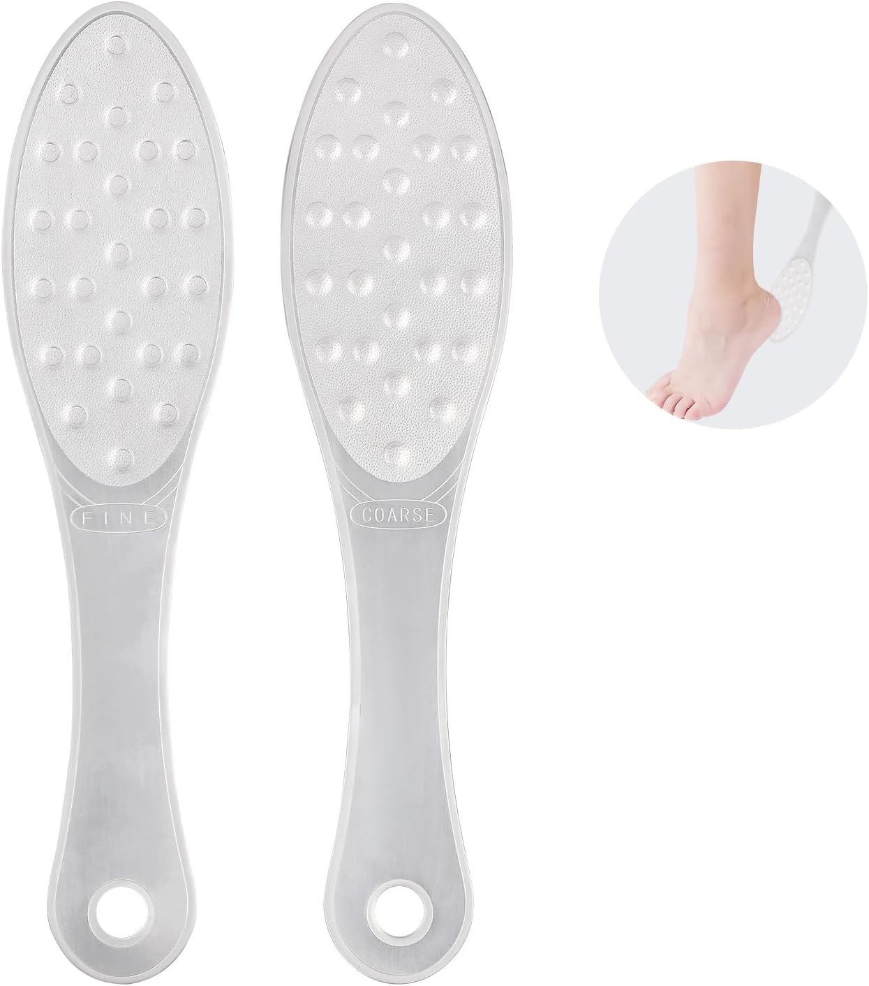 Amazon.com : 2PCS Stainless Steel Foot Scraper,Professional Foot Rasp ...