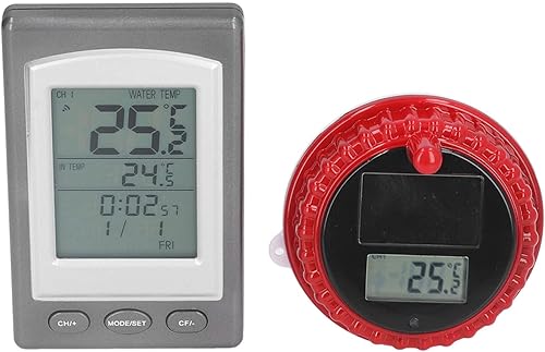 Miniatura 8 de Termómetro inalámbrico para piscina, termómetro flotante para piscina y spa con alarma de temperatura, medidor digital remoto de temperatura del