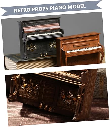 Miniatura 2 de Abaodam Mini piano para niños, juguetes musicales, escultura de piano, decoraciones para salas de casa, piano en miniatura, decoración de piano