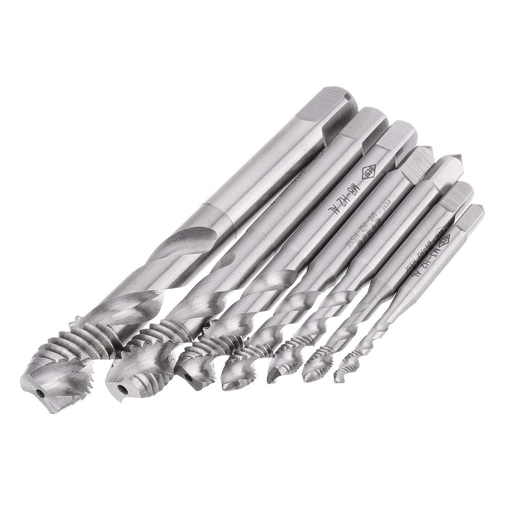 7 szt. M3-M12 HSS Gwint spiralny Gwint maszynowy Gwintownik do aluminium i stopu aluminium