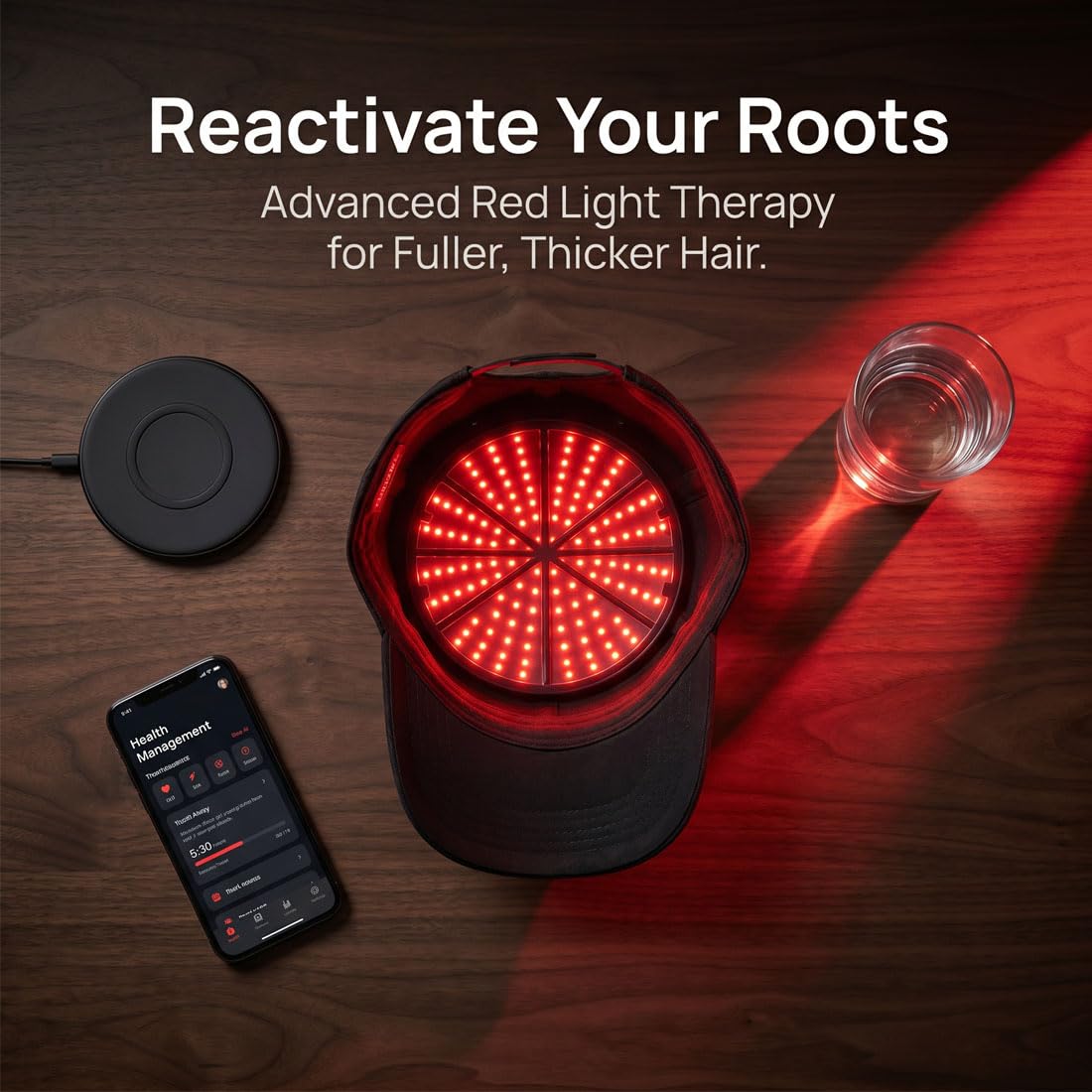 Lumoroot Hat,Cappello Per La Ricrescita Dei Capelli Con Terapia Luce Rossa (48leds)