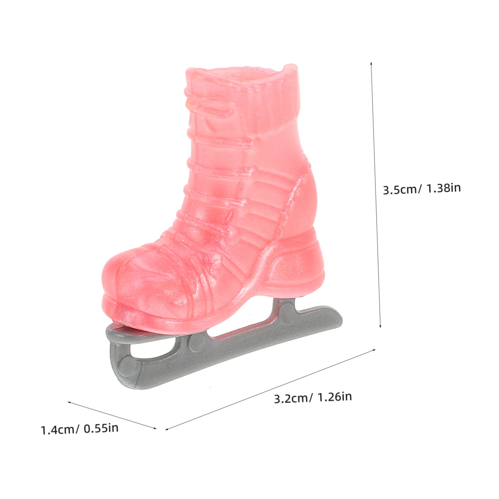 YARNOW Pattini da ghiaccio in miniatura per bambole 4 paia di plastica accessori fai da te decorazioni fai da te giocattoli per ragazzi e ragazze decorazione domestica forniture per la fabbricazione