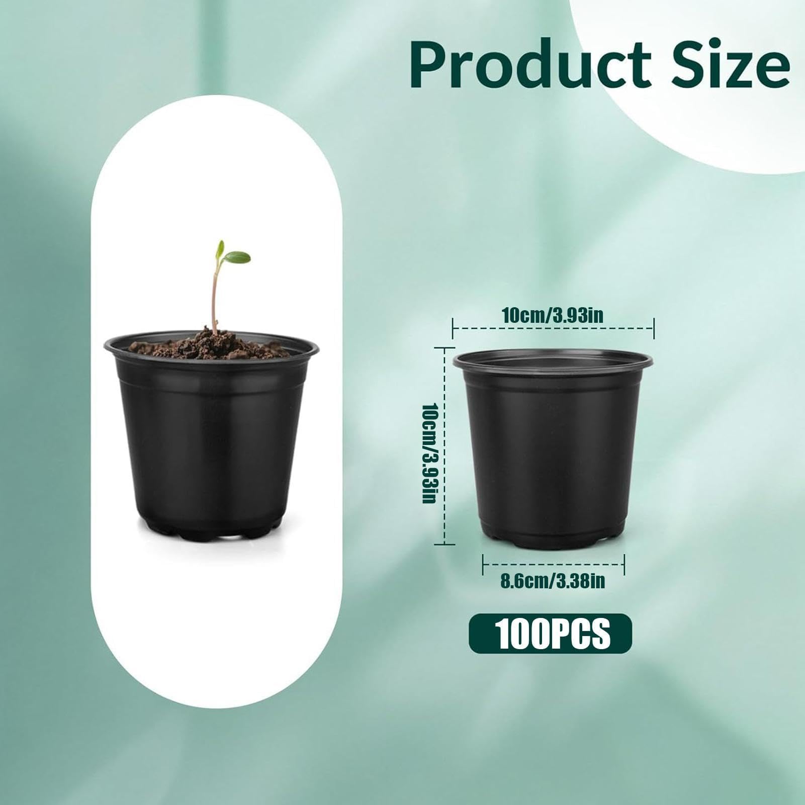 Pots de pépinière pour plantes – Pot de drainage pour contrôle des racines – Idéal pour les carottes, concombres, poivrons dans le balcon, la cour, le jardin, la serre