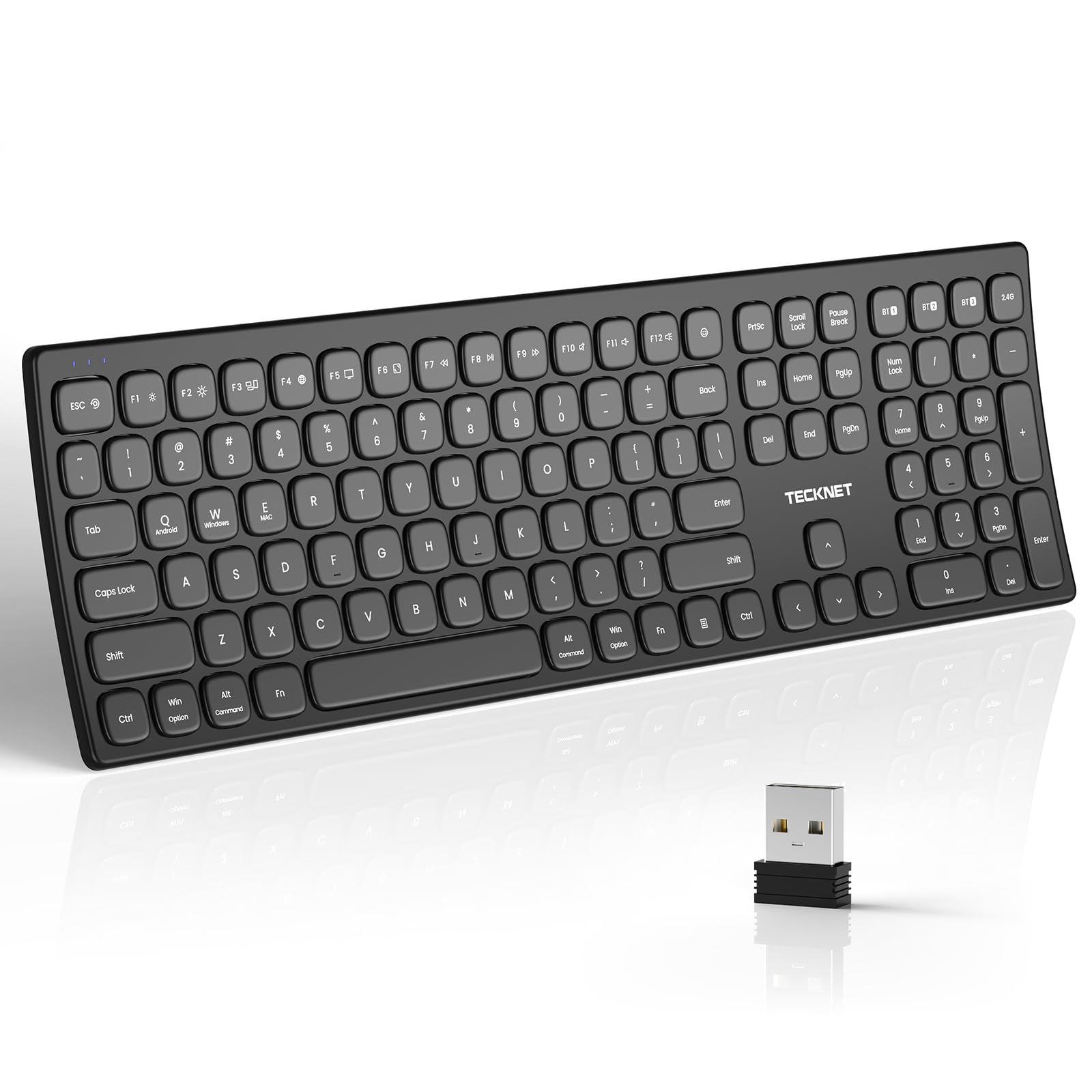 TECKNET Bluetooth Wireless Rechargeable Keyboard