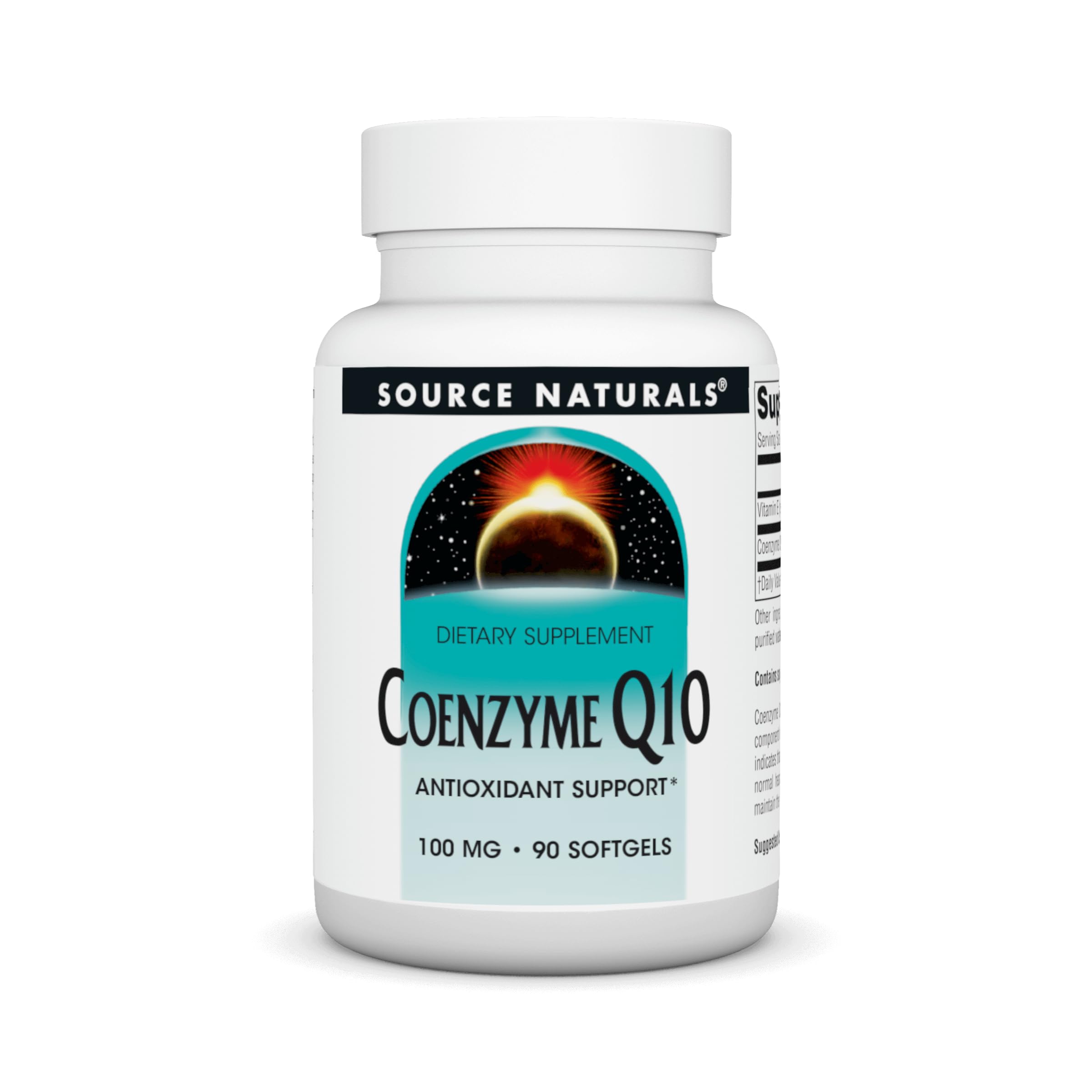 Source Naturals Coenzyme Q10 Antioxidant Support 100 mg for Heart, Brain, Immunity, & Liver Support* - 90 Softgels
