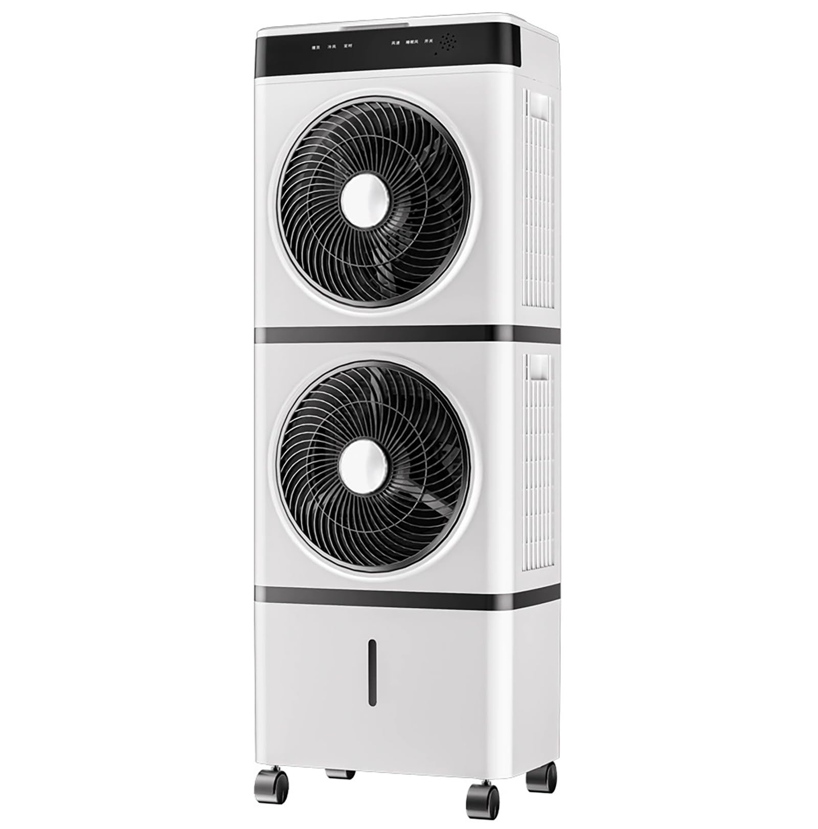 FXNFXLA Dual Fans 3-IN-1 Evaporative Swamp Cooler, 3 Speeds, 12H Timer