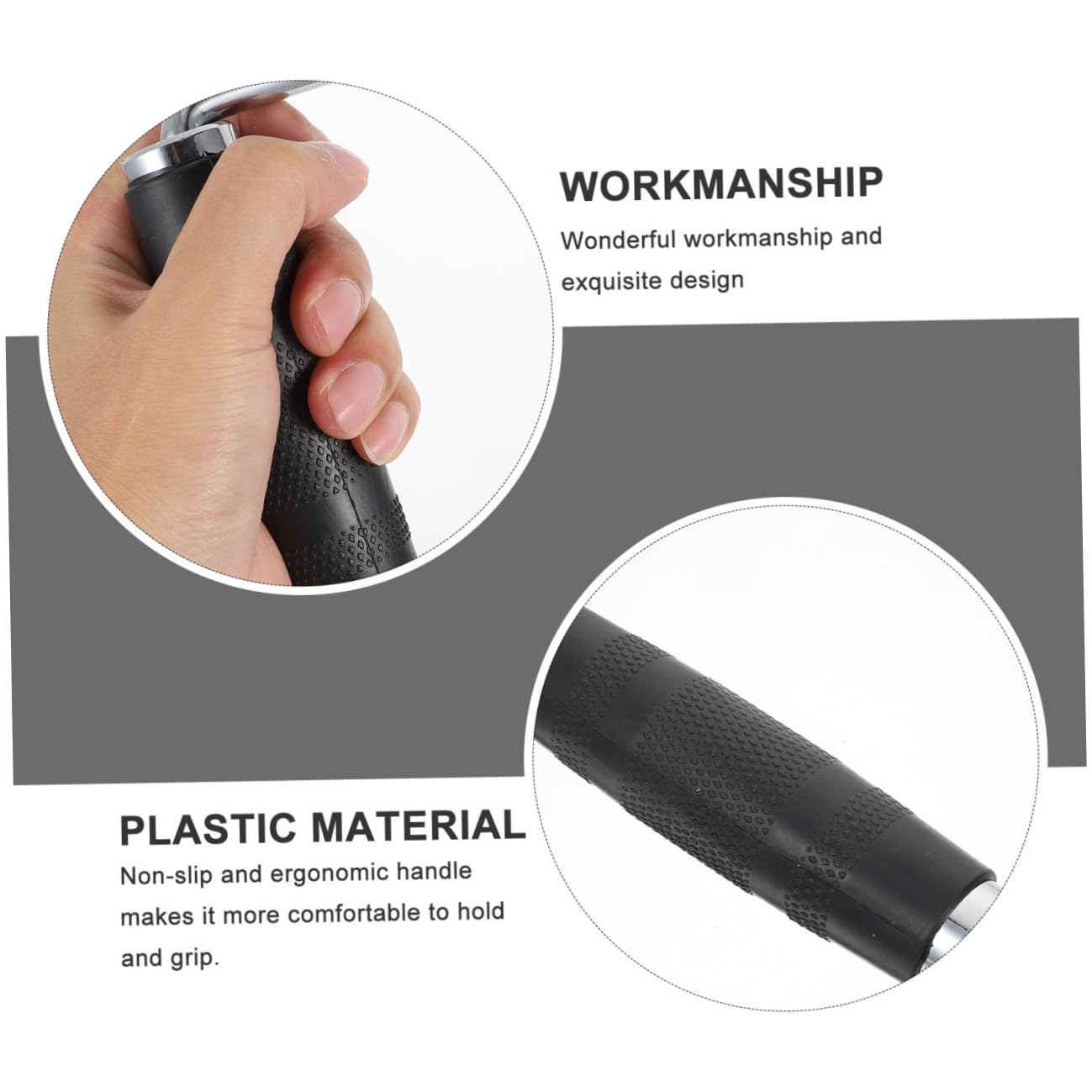 Alipis Impugnatura per Allenamento Fitness 1 Pezzo in Acciaio | Nero, Plastica Resistente e Portatile, Manico Ergonomico Antiscivolo per Uso Domestico