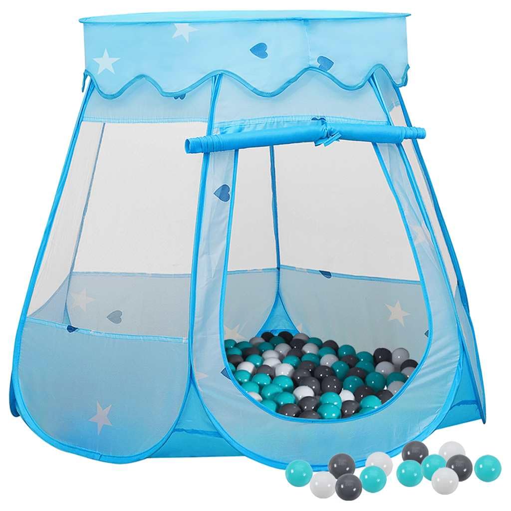 Mangloder Kinder-Spielzelt mit 250 Bällen Blau 102x102x82 cm für drinnen und draußen, Robustes Spielhaus, Kinderzimmer, Garten, Camping, mit Tragetasche, ideal für Rollenspiele, Klettern