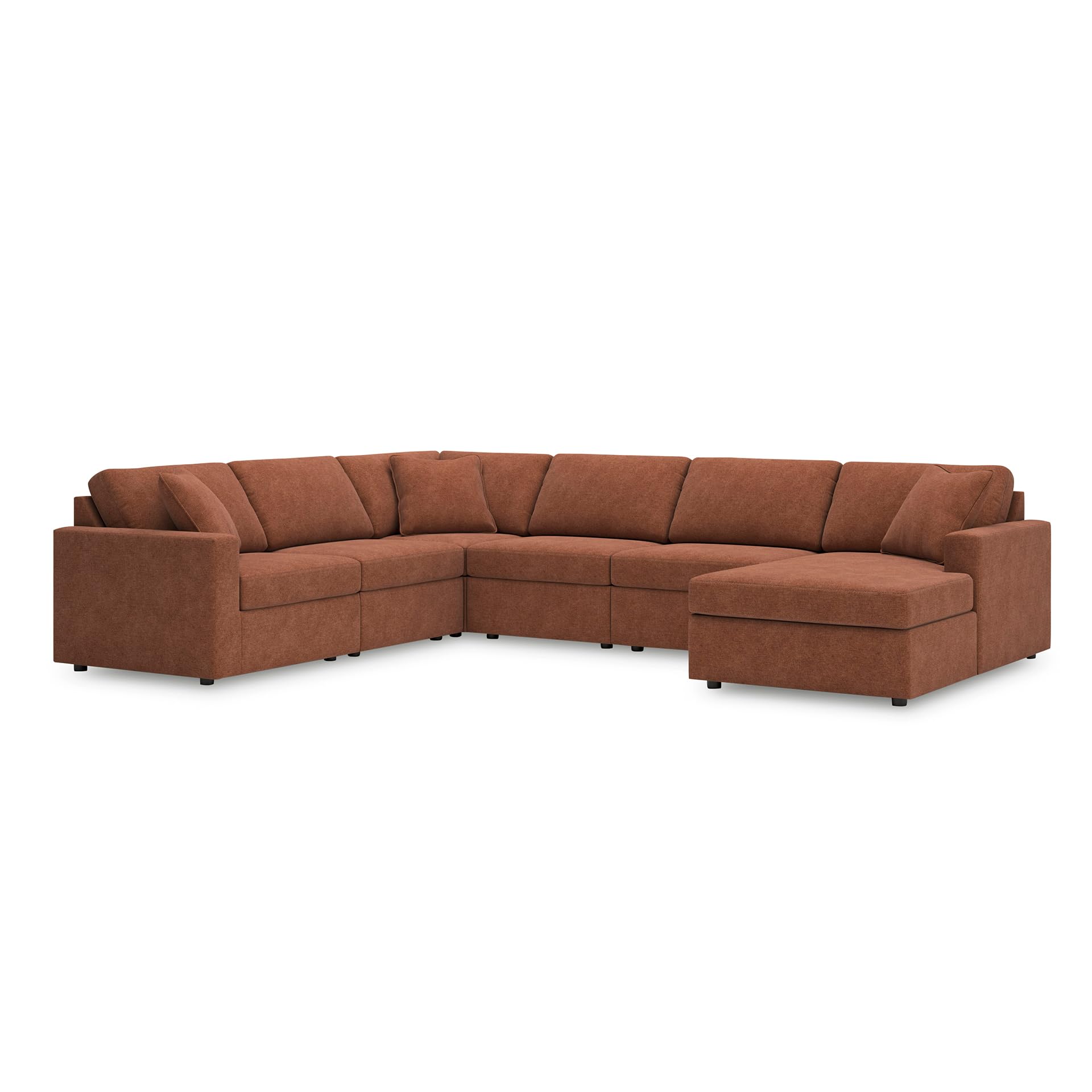 Signature Design by Ashley 6-Piece Modular Sectional with Chaise, Spice