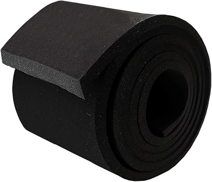 Neoprene Foam Strip Roll By Dualplex, 4" Wide x 10 Long x 1/4" Thick, Weather Seal High Density Stripping Weather Strip Roll Insulation Foam Strips - 10 Feet Long