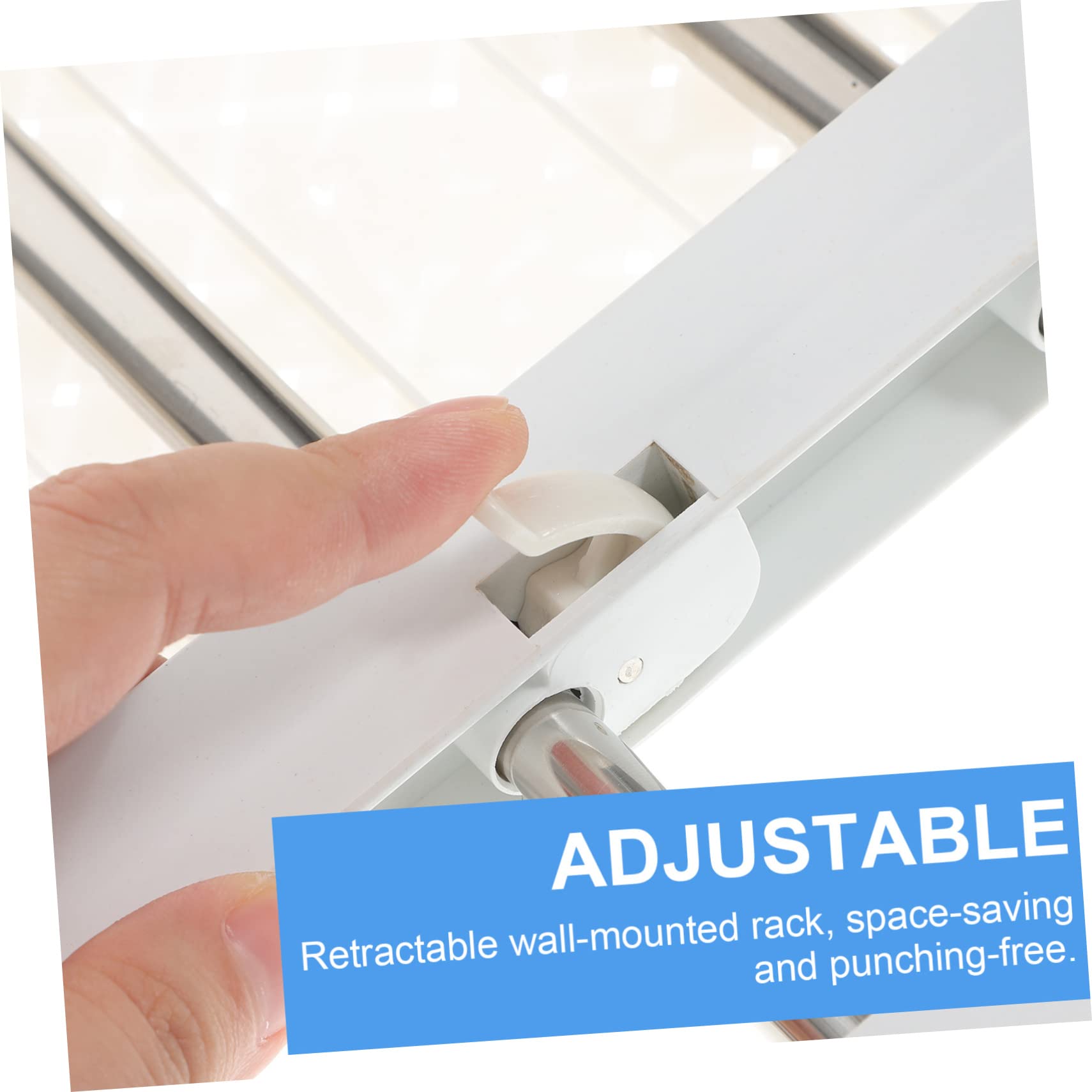 CAXUSD Retractable Shelf Wardrobe Shelf Wall Bracket Bathroom Rack Fine Adjustment Strong Support