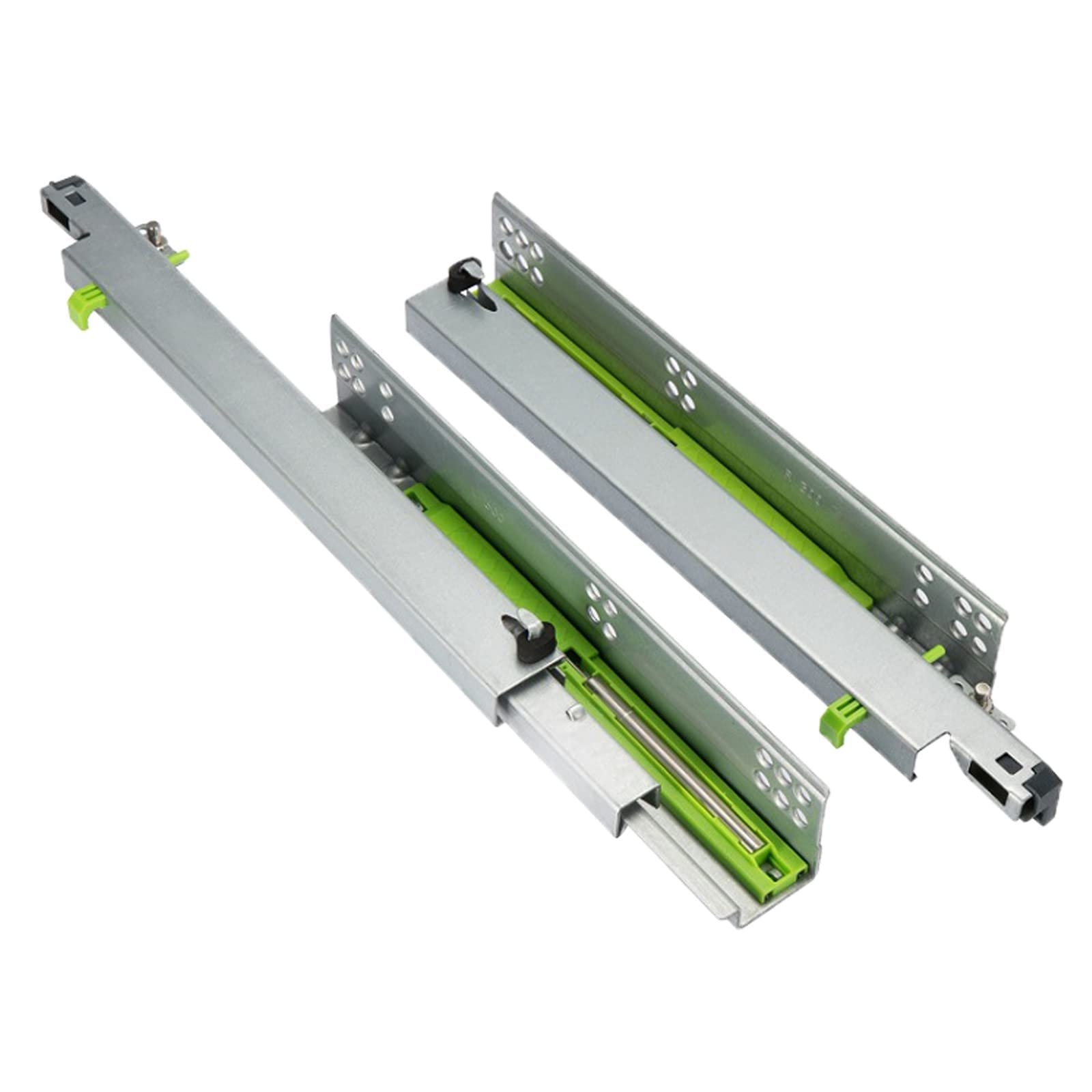 Guide a scomparsa Estrazione totale, Guide for cassetti sottopiano, confezione da 2, con cuscinetti a sfera a estensione totale 14 pollici, carico 45 kg