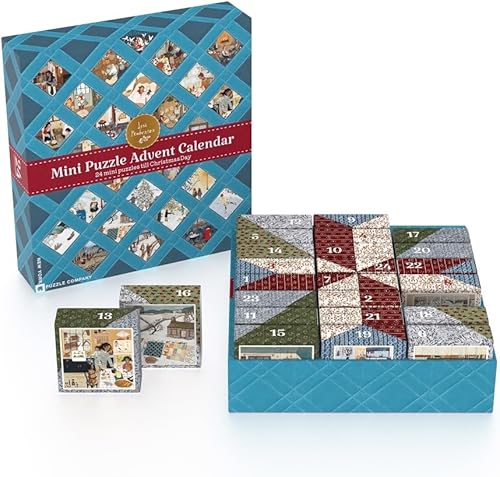 New York Puzzle Company - Calendario de Adviento Loré Pemberton - Mini rompecabezas de 24 x 100 piezas