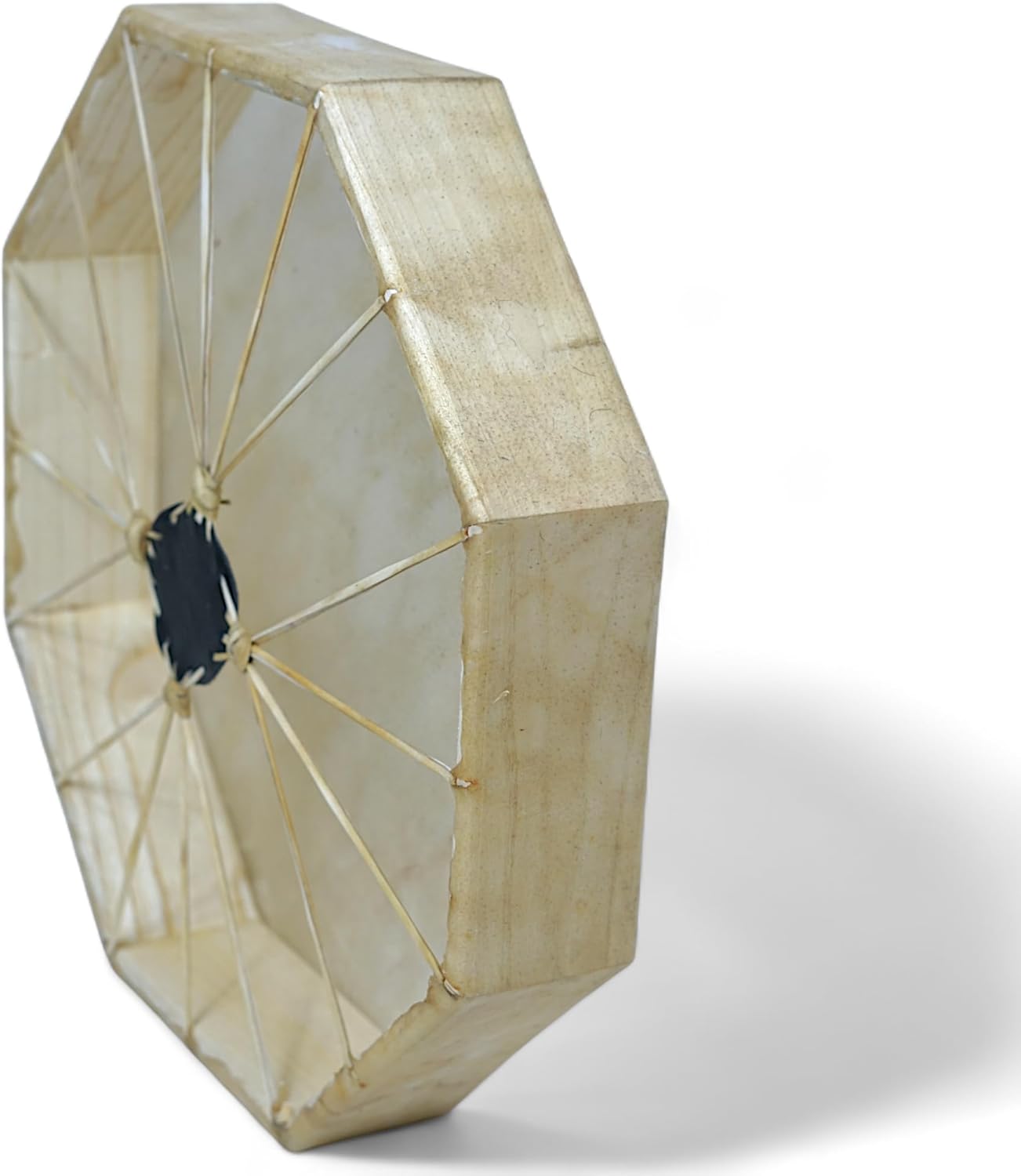 GMP Traditional Frame Drum/Bodhran with Handle | Natural Goatskin Head, Comes with Wood and Leather Mallet (18" Octagon)