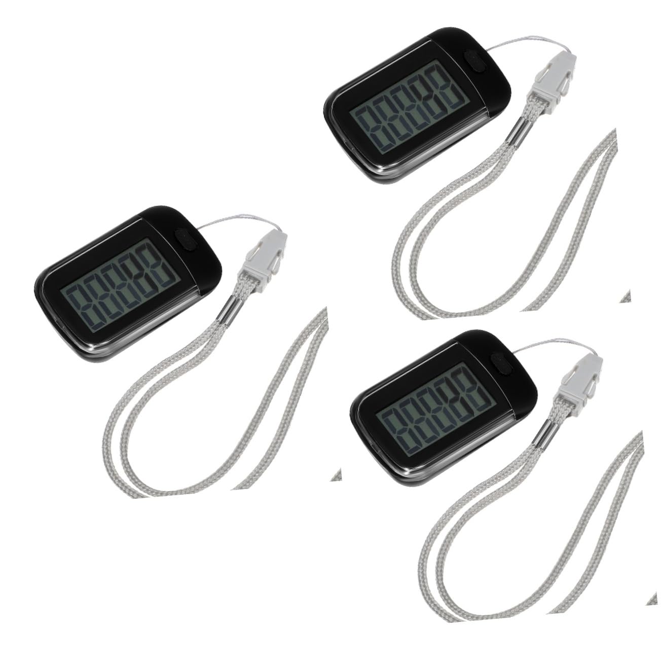 Abaodam Schrittzähler Schalter Tracker tragbar Wandern Sensor Gehensmesser mit Klipp klein Knöchel Plastik Black