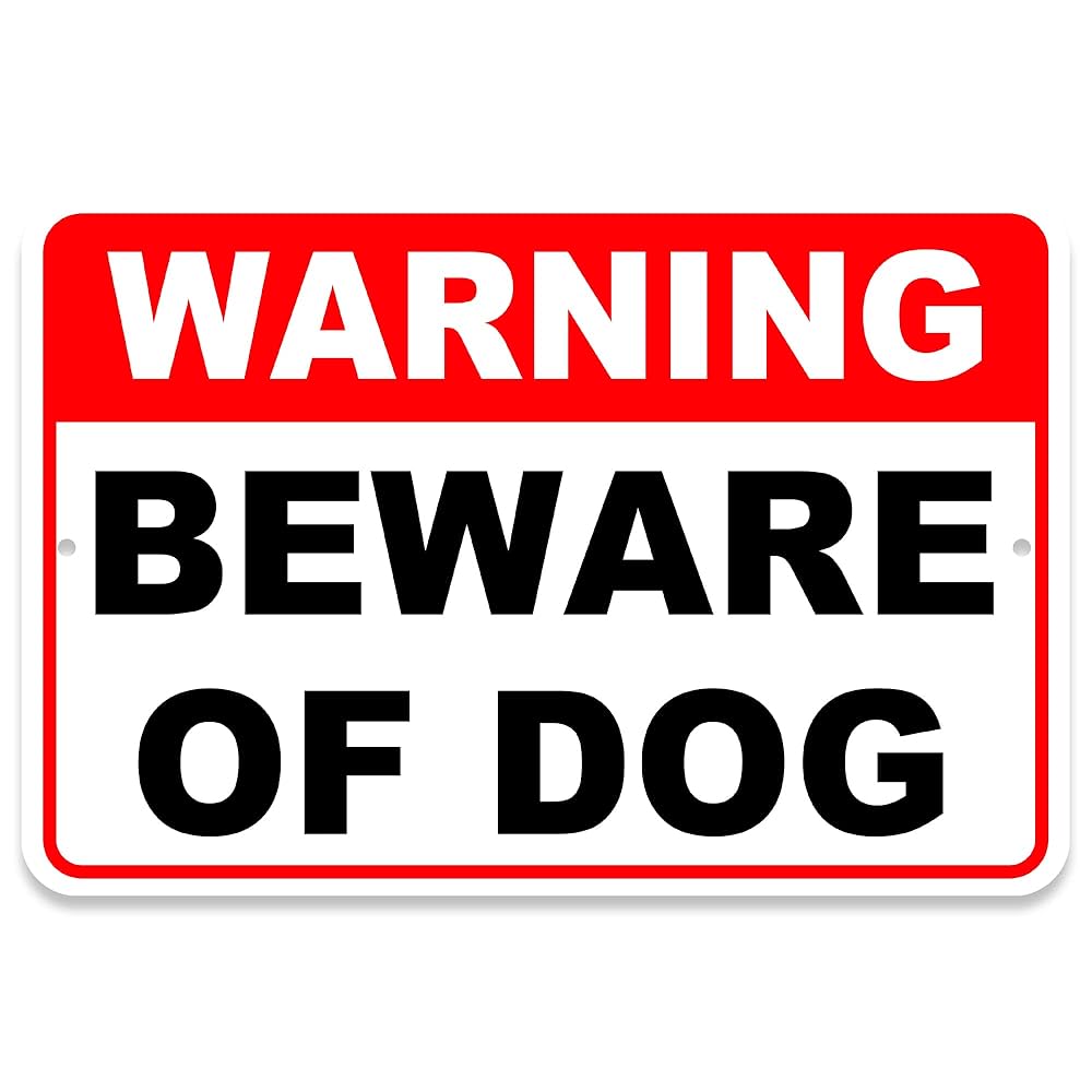 ＢＥ　WARE OF DOG ロードサイン Amazon.com : Beware of Dog Sign, 8x12 Aluminum Dog Warning