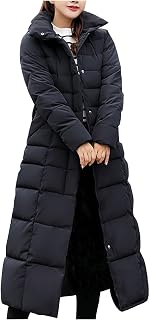 Chaqueta larga de invierno para mujer, con capucha, acolchada, acolchada, con capucha, capa acolchada, con capucha, capa larga, gruesa, cálida, maxi abajo, color negro