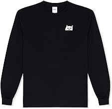 RIPNDIP Lord Nermal Pocket Tee, Black Long Sleeve Shirt