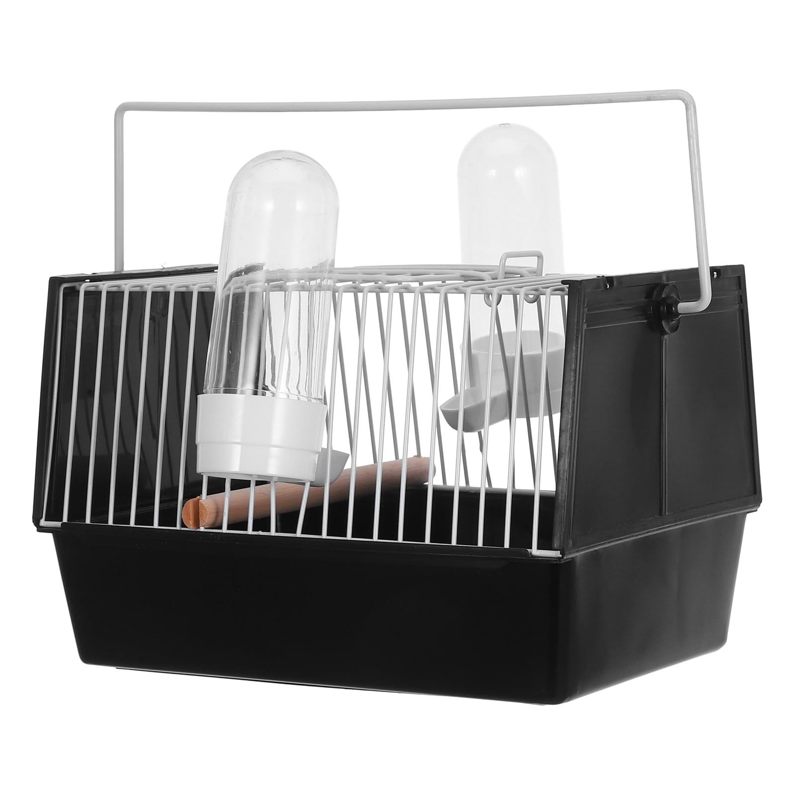 Jaula de transporte de pajaros de plastico para traslado de aves pequenas y loros