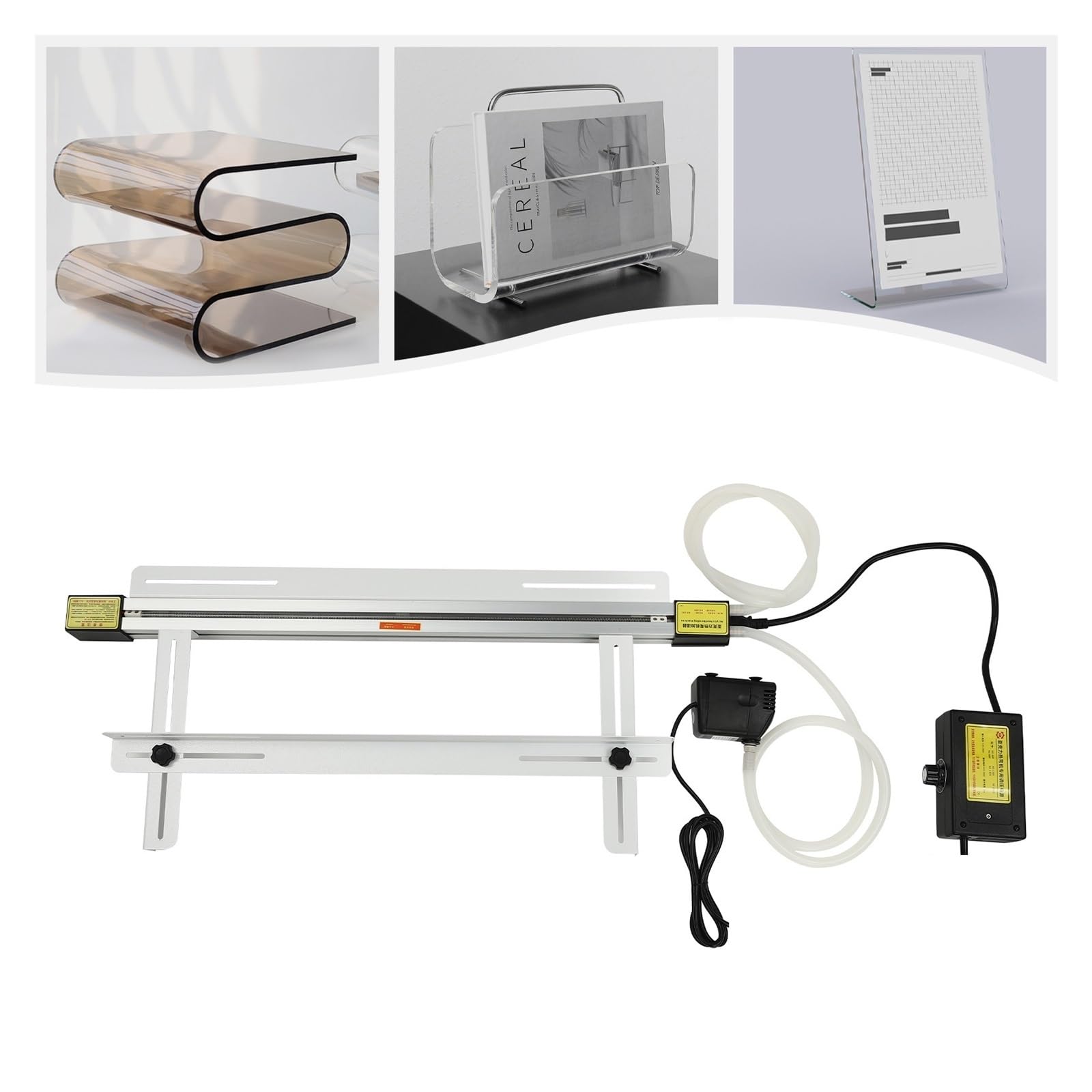 Máquina dobladora de calor de acrílico de aleación de aluminio y PVC acrílico con soporte ajustable para materiales termorretráctiles para hacer carteles (sin soporte, 80 mm)