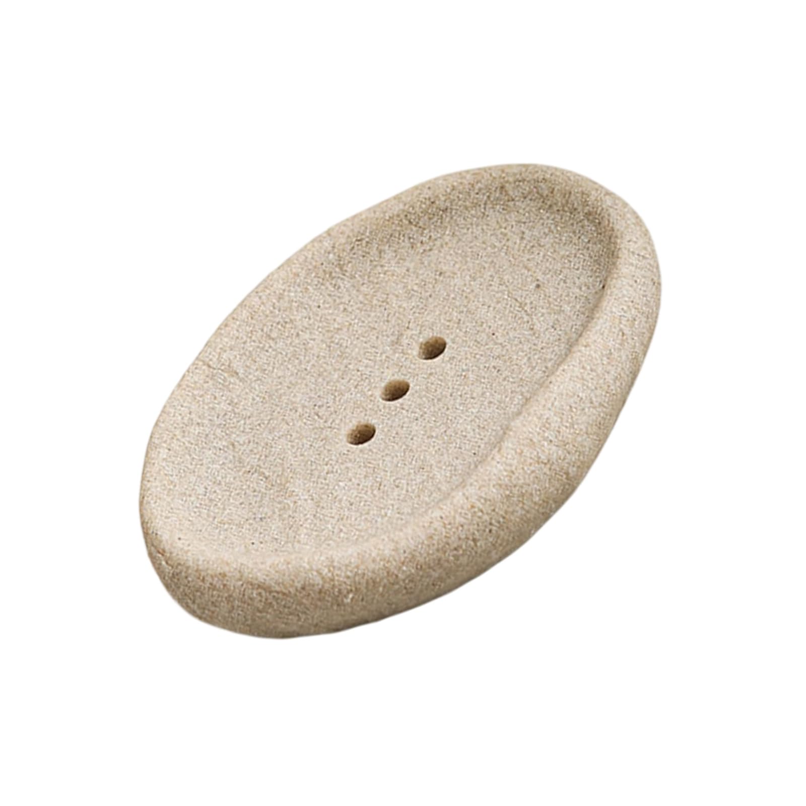 Sand Stone Texture Soap Tray Draining for Bathroom Organization Holder Container Draining Wipe Space-Saving Tray with Quick Drainage