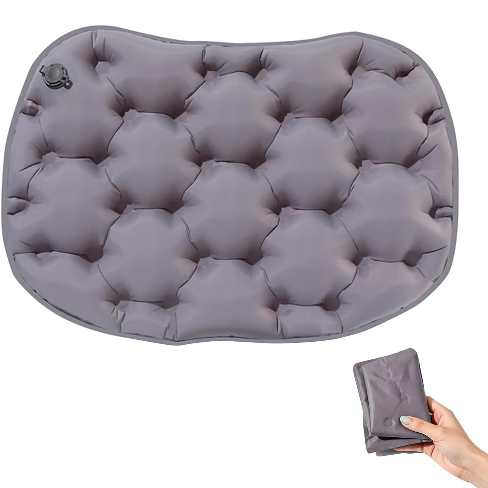 DXPETA Inflatable Seat Cushion, Travel Cushion for Airplane and Car, Lightweight Portable Design, Camping Seat Pad with OPP Storage Bag