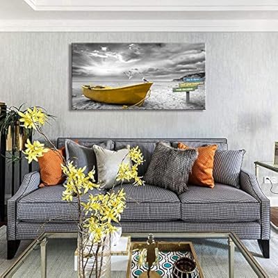 Coastal Wall Decor Beach Wall Art Large Boat Canvas Wall Art Sea Artwork for Wall Nautical Ocean Decor Sailboat Decor… 61px l7GDkL. SS400