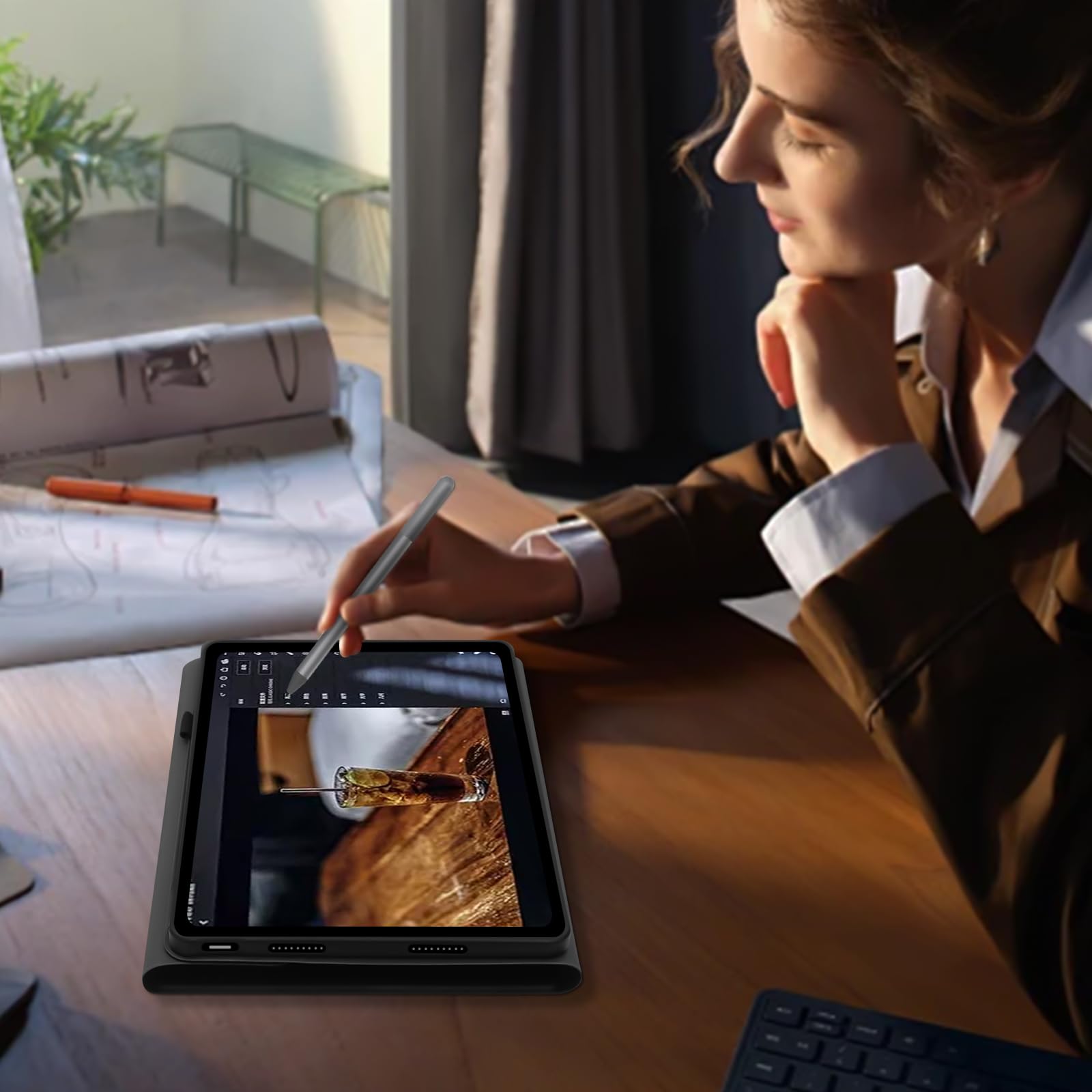 Custodia con Tastiera per Lenovo Idea Tab 11 Pollici 2025 - Bluetooth QWERTY Rimovibile Custodia con Tastiera Wireless Keyboard per Lenovo Idea Tab Tablet 11 2025 (TB-336ZU/TB-336FU), Nero