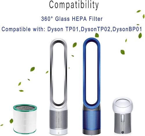 Miniatura 4 de TP01 Ture - Filtro de vidrio HEPA de 360 de repuesto para purificador de aire Dyson Tower Pure Cool Link TP01 TP02 TP03 AM11, ventilador purificador