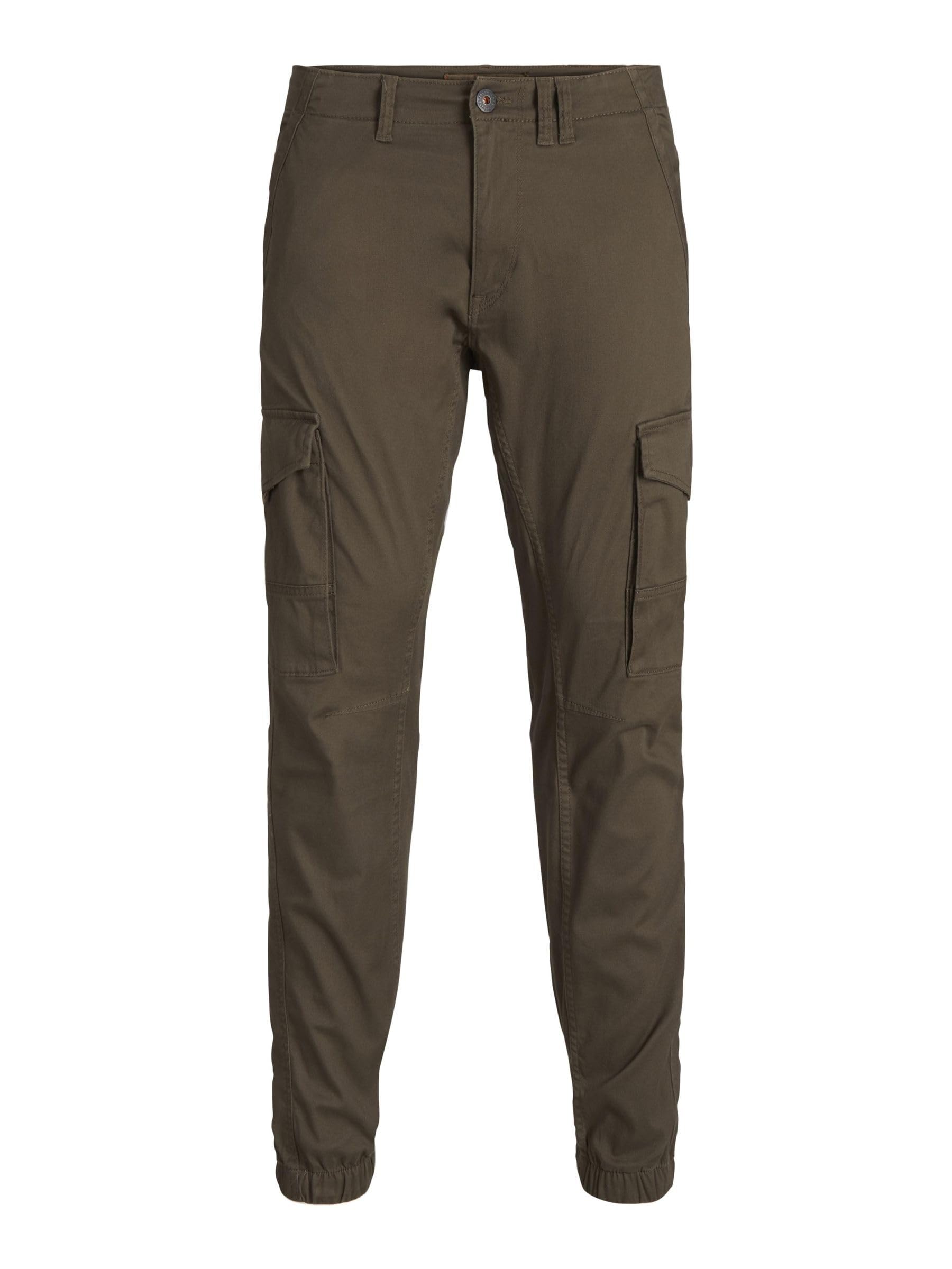 JACK & JONES Mens Paul Cargo Trousers Wren 32W / 32L