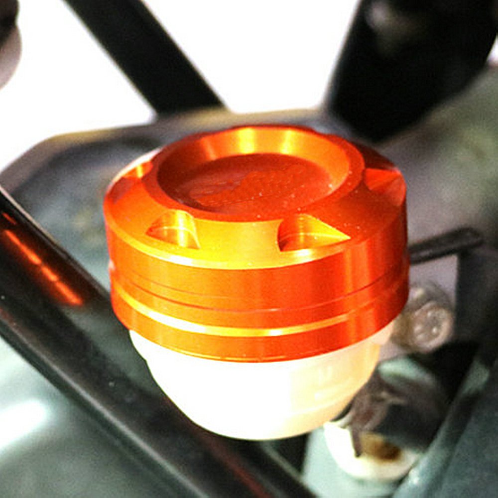 Bouchon De Radiateur Moto Aluminium CNC Orange Pour KTM Duke 125 200 390