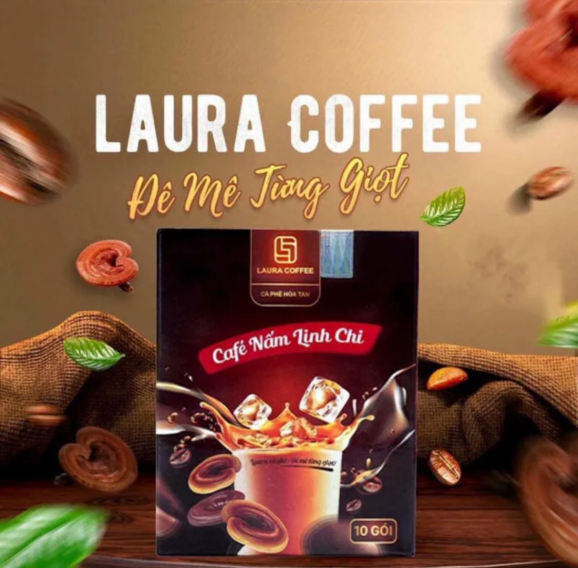 Amazon.com : Laura Coffee, Vietnamese Coffee, Nam Linh Chi 10 pkg