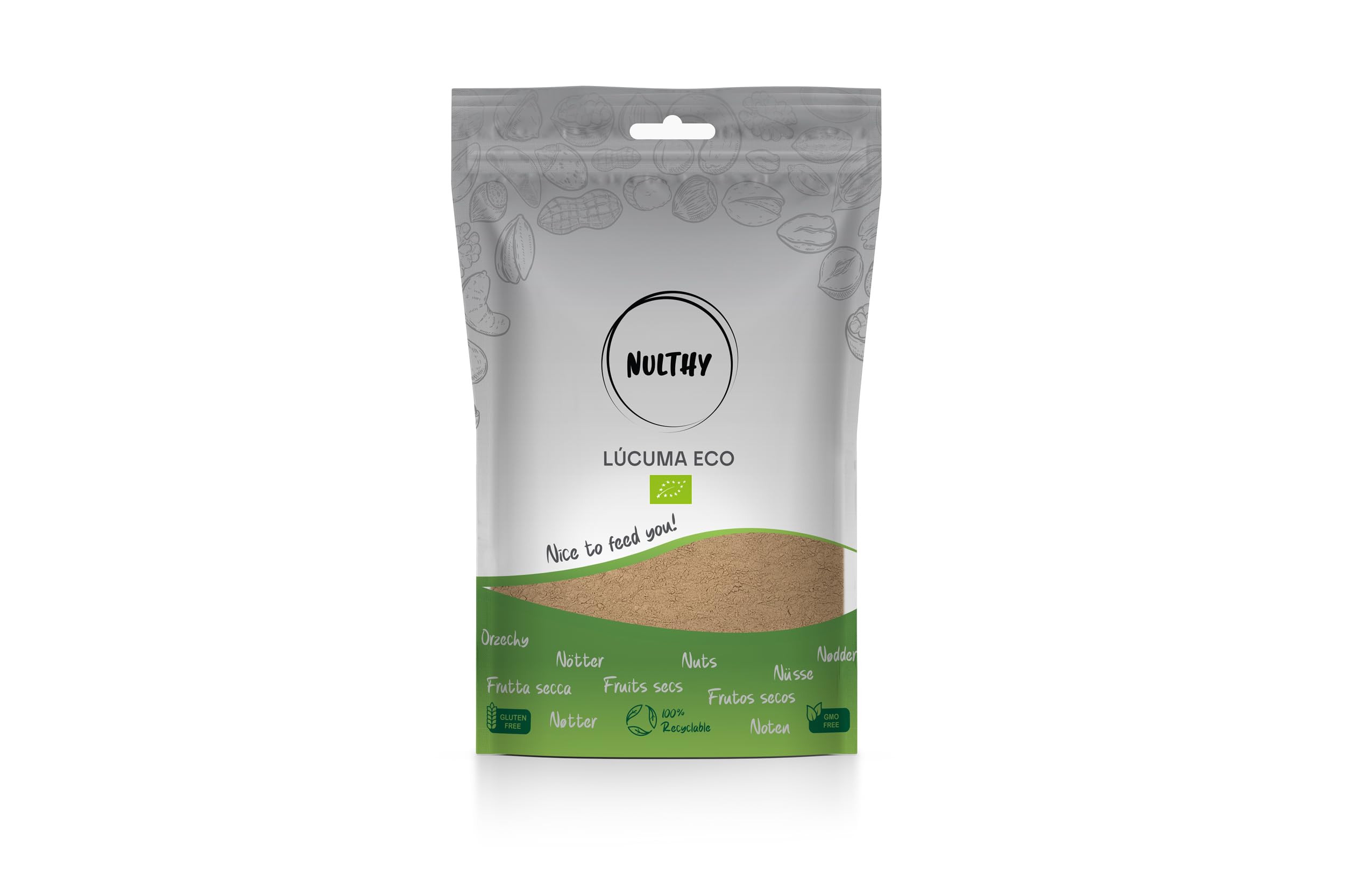 NULTHY 1kg - Lúcuma en Polvo BIO, Endulzante Natural Ecológico, Sustituto del Azúcar, Fruta Deshidratada Vegana