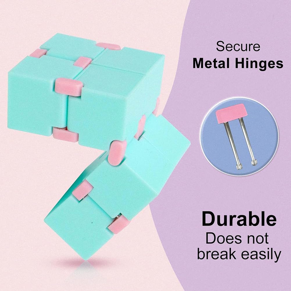 Bestie toys Infinity Cube Sensory Fidget Toy, Fidgeting Game for Kids and Adults, Cool Mini Gadget for Stress and Anxiety Relief and Kill Time, Unique Idea That is Light on The Fingers and Hands 2