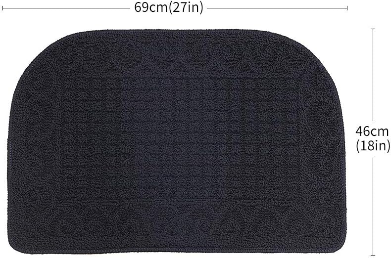 COSY HOMEER 32X20 Inch Anti Fatigue Kitchen Rug Mats are Made of 100% Polypropylene Half Round Rug Cushion Specialized in Anti Slippery and Machine Washable (32x20in Burgundy 1pc): Kitchen & Dining