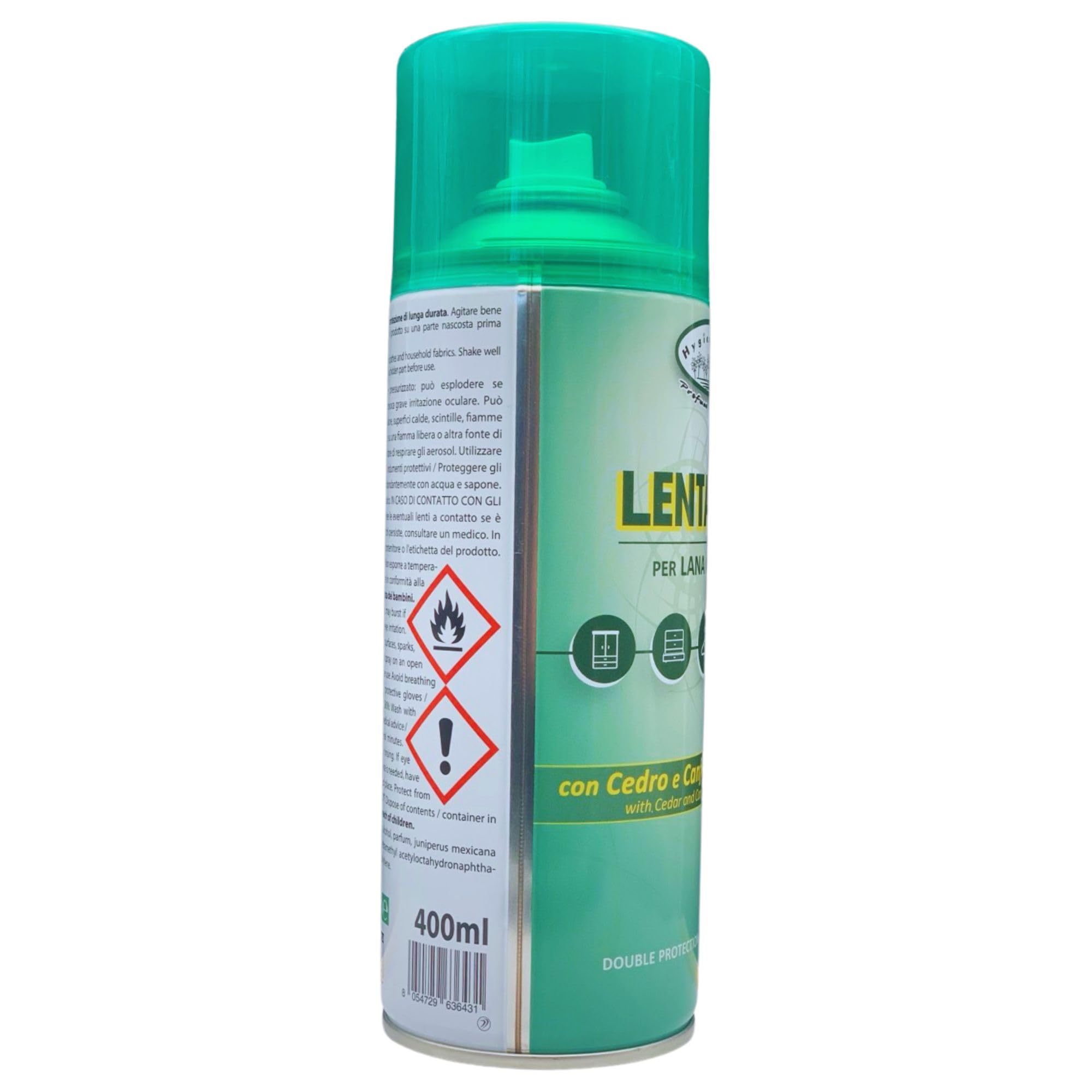 2x Spray Salvatessuti LENTARMIN, Doppia Protezione Su Lana e Tessuti Grazie Alla Combinazione Di Cedro e Canfora. Utilizzabile Su Tutti i Tessuti, Non Macchia 400ml