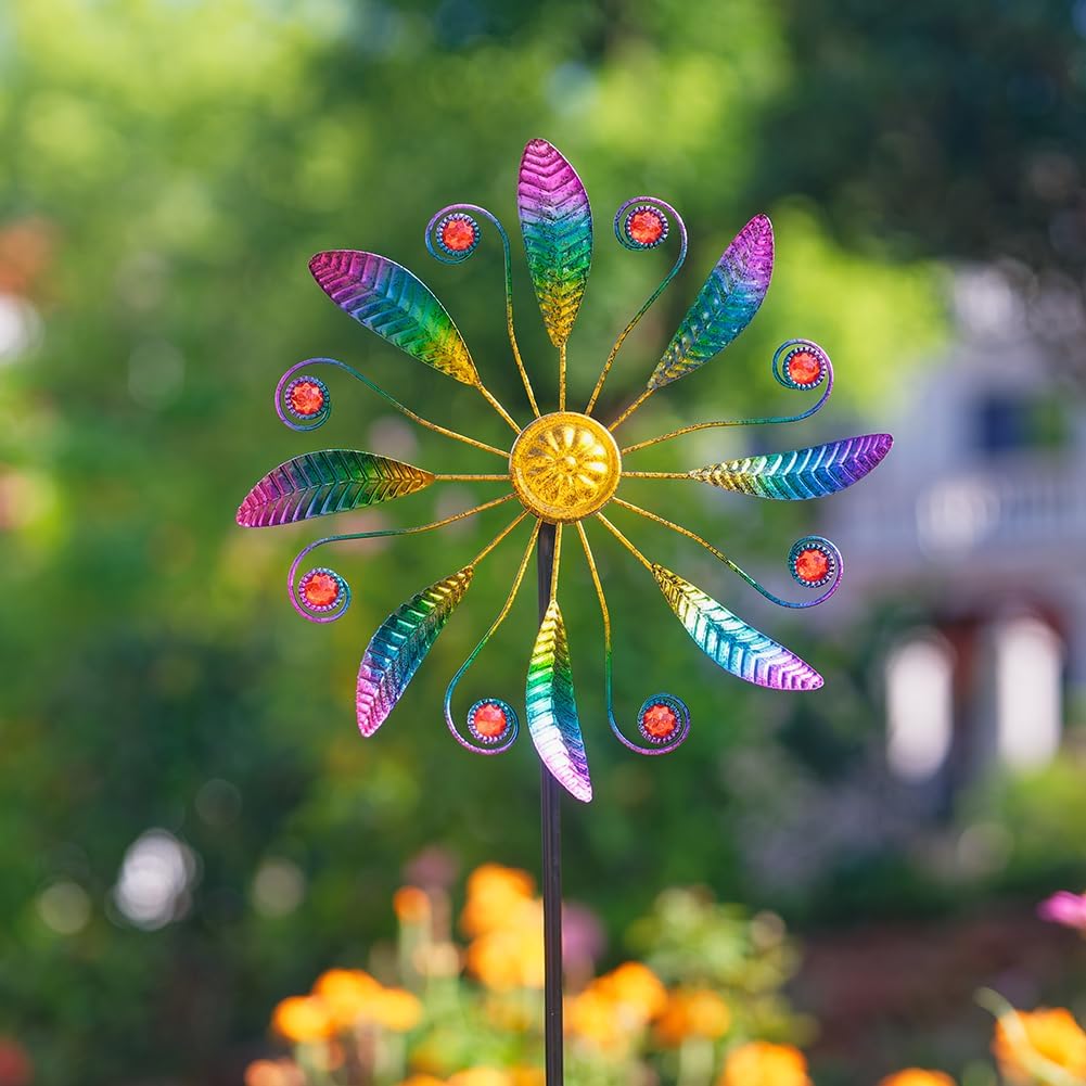 Metal Wind Spinners Outdoor,Wind Spinners for Yard and Garden Kinetic Windmill Waterproof Wind Sculptures & Spinners for Patio Lawn Decor