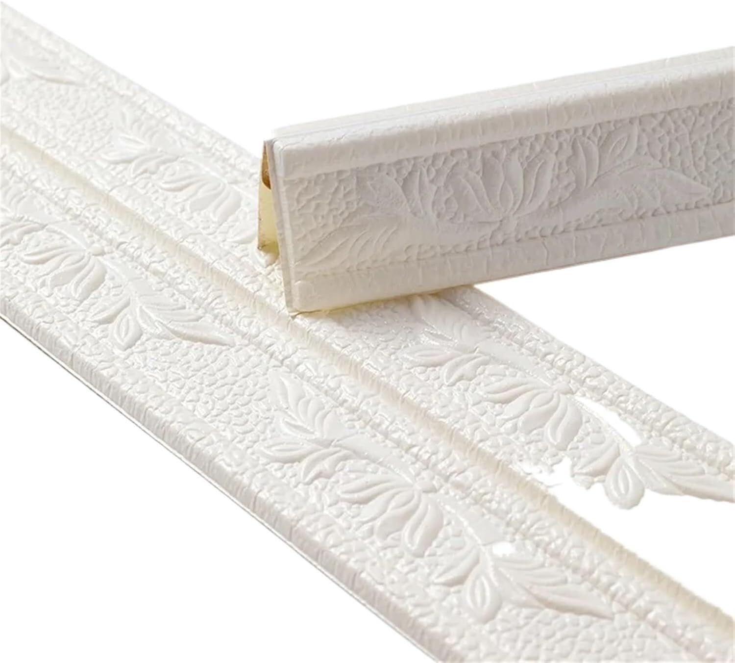 JvFbjLF 3D Foam Self-Adhesive Wall Trim Skirting