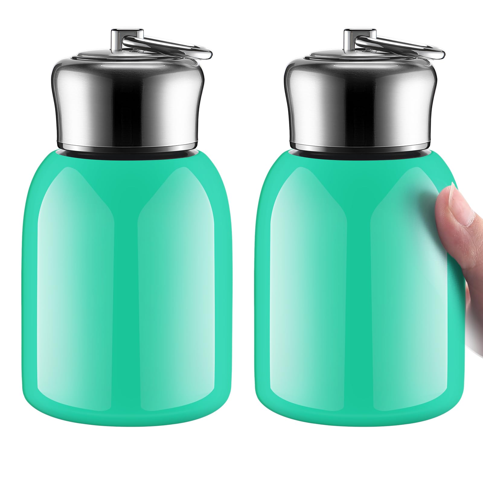 Mifoci 2 Pcs 10oz Mini Water Bottles Stainless Steel Slim Insulated Thermal for Hot Cold Drink Thermal Small Vacuum Portable Water Bottle for Women