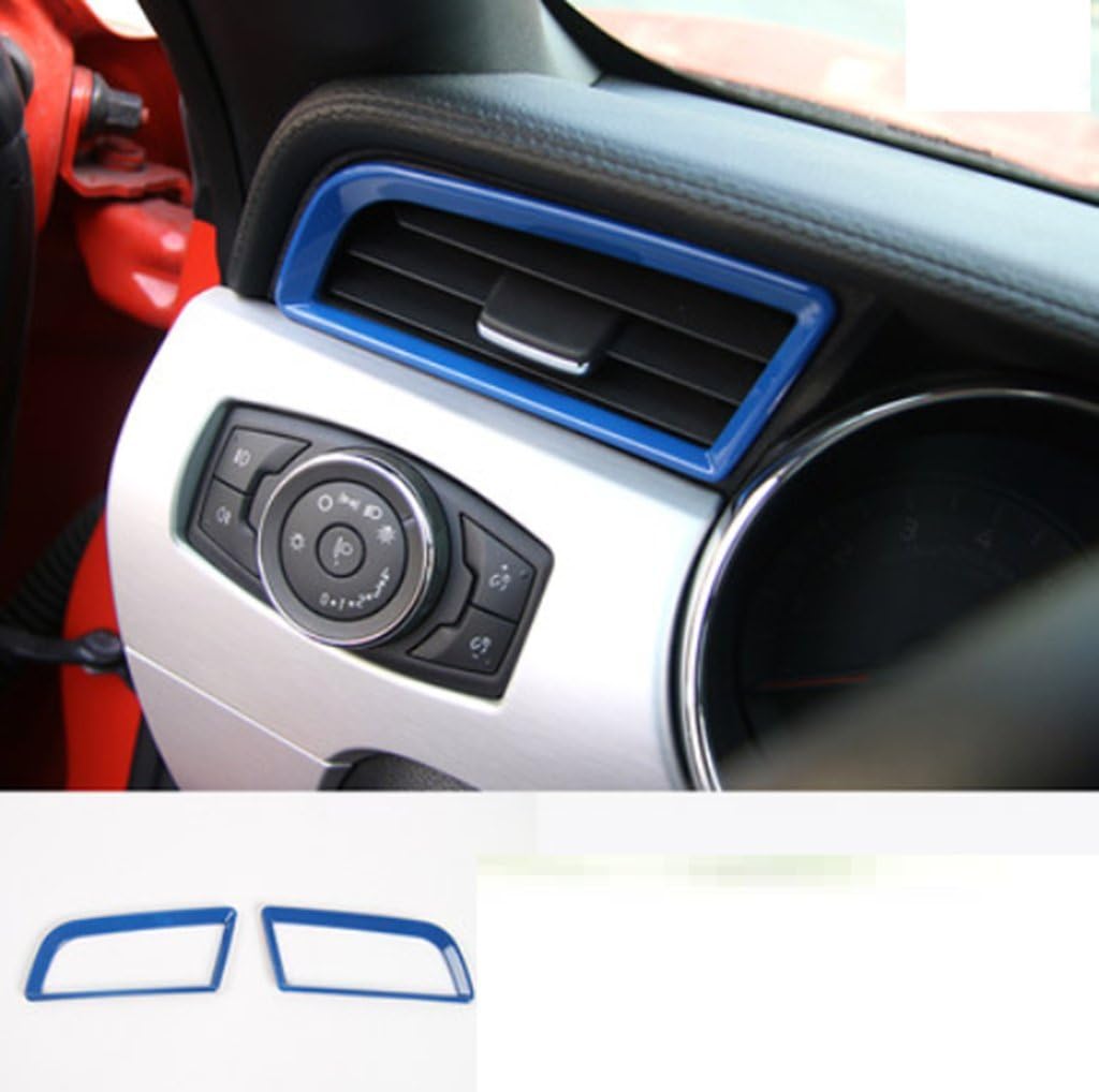 New Decorative Dashboard Side Air Cover For Ford Mustang 2014-2017 (Blue)