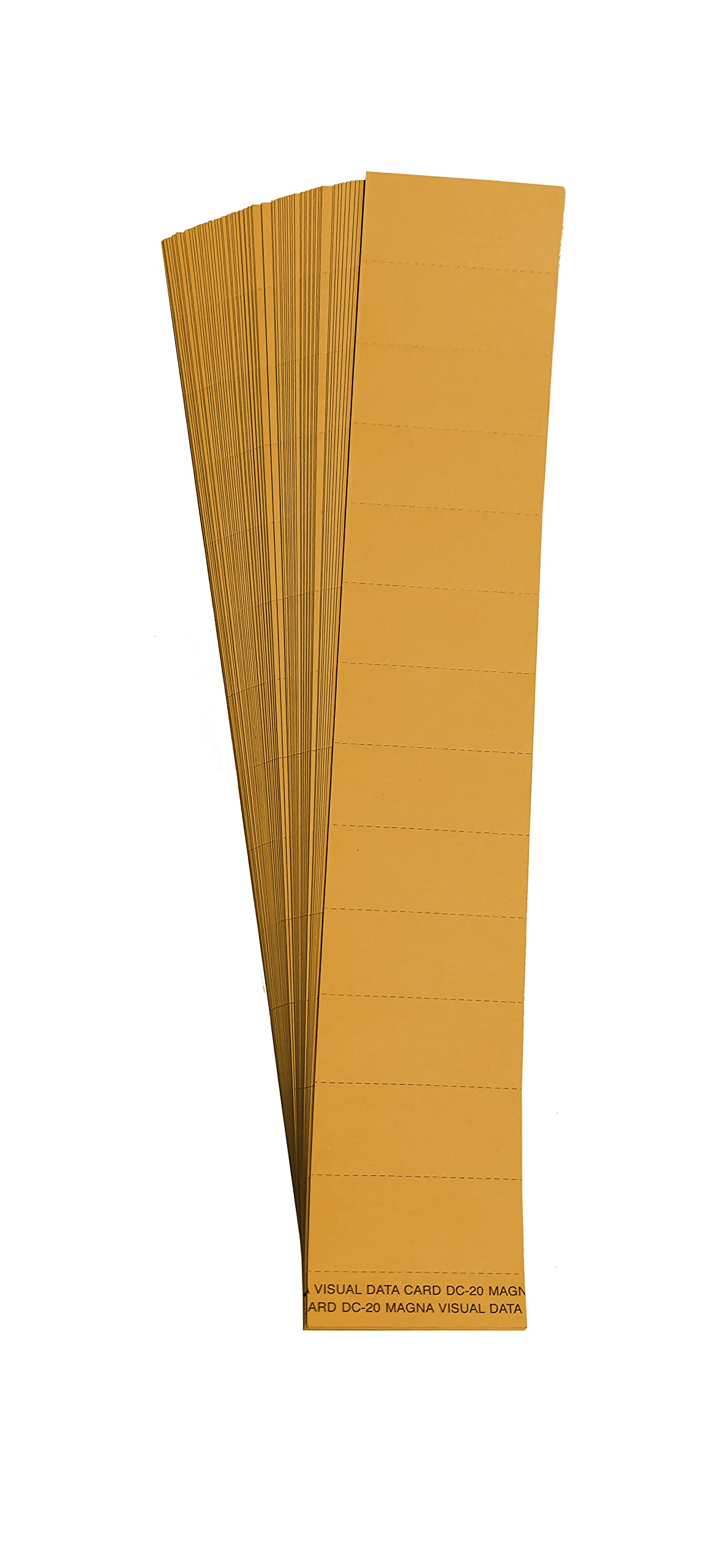 Magna Visual 13/16" x 2" Data Cards 1000 Pack fits 1" x 2" Data Card Holders (Gold)