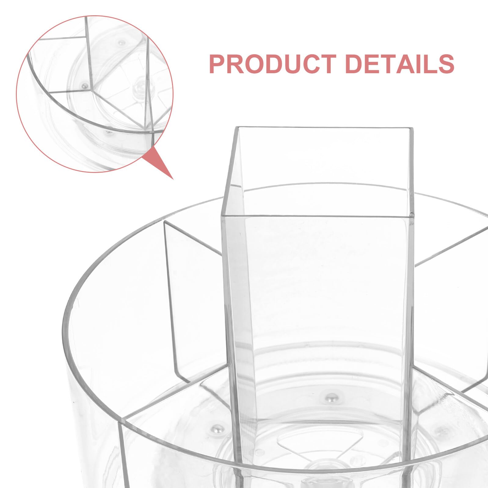 Mobestech Organizer Cosmetici Trasparente da Tavolo Rotante 360 Gradi, Porta Trucchi in Pet Resistente e Pratico, Mensola Porta Cosmetici Multifunzione per Rossetti e Pennelli