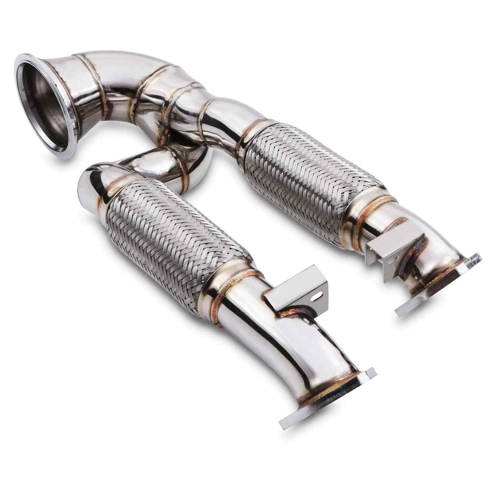 Tubo de escape de 7.6 cm compatible con Audi RS3 8P 2.5 TFSi modelos 2011-2013, tubo de acero inoxidable sin gato