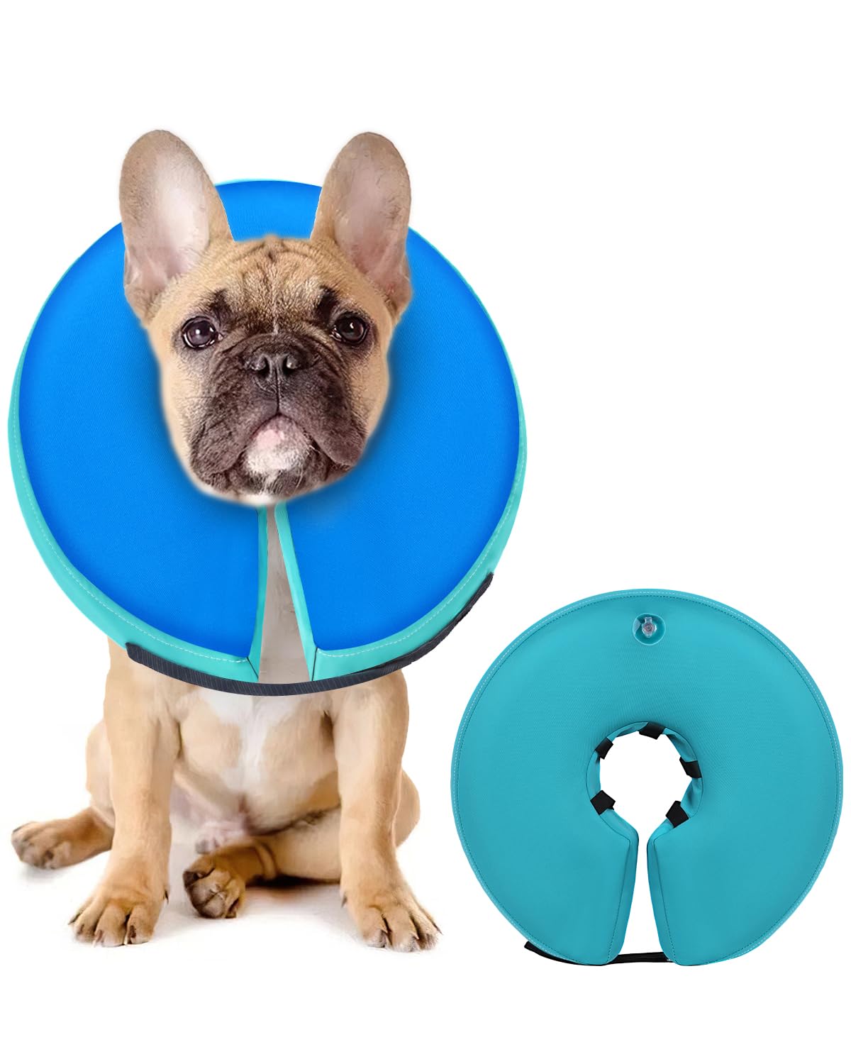 MIDOG Inflatable Dog Cone, Donut Recovery Collar After Surgery, Medium+